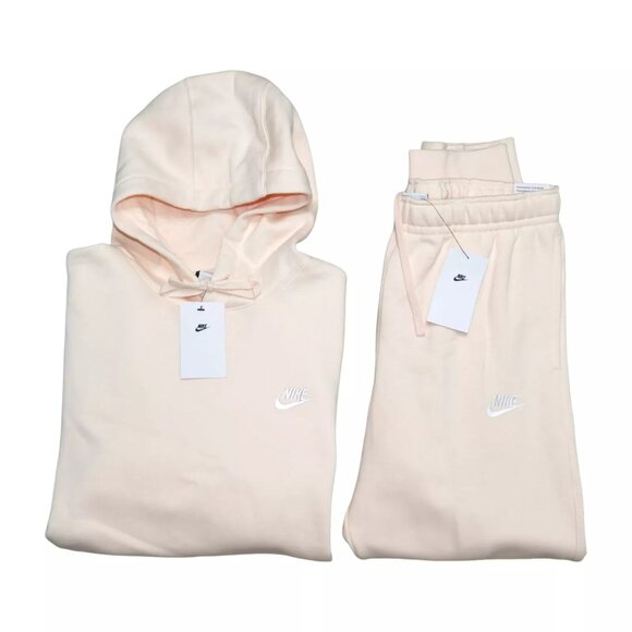 Nike Sportswear Club Fleece Men's Sweatsuit Guava Ice Tracksuit 2 PC Set NWT - Picture 10 of 12